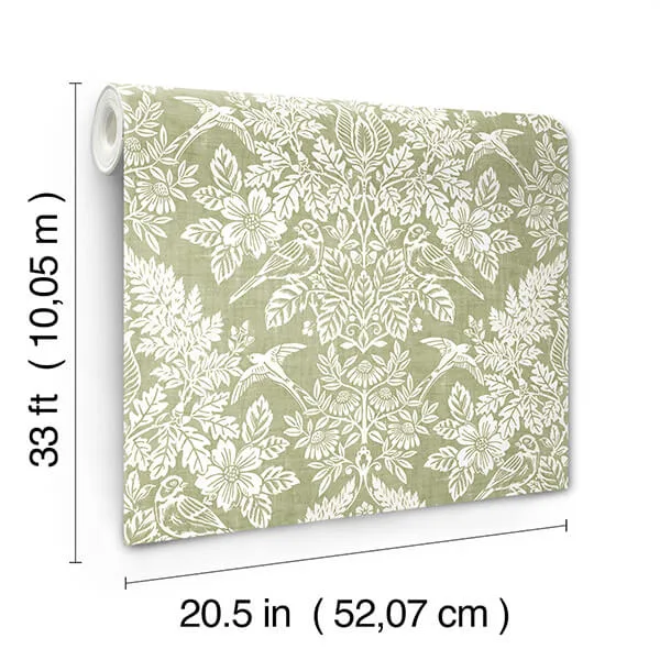 A-Street Prints Finch - Light Green Wallpaper | Buy Online A-Street Prints Finch wallpaper, color Light Green, SKU 4173-27620
