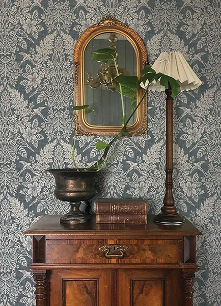 A-Street Prints Finch - Blue Wallpaper | Buy Online A-Street Prints Finch wallpaper, color Blue, SKU 4173-27622