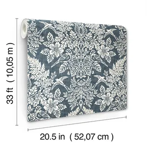 A-Street Prints Finch wallpaper, color Blue, SKU 4173-27622