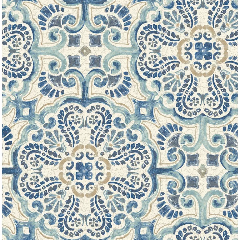 A-Street Prints Florentine wallpaper, color Blue, SKU 2922-24046