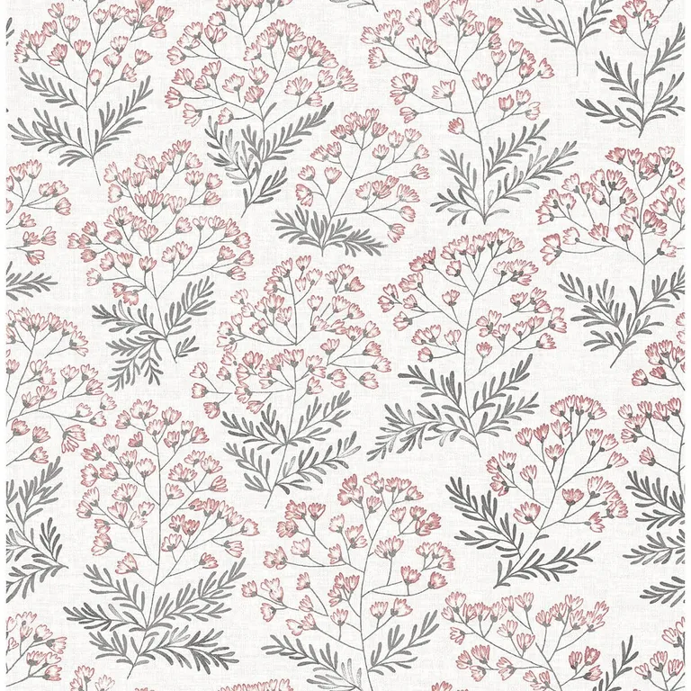 A-Street Prints Floret wallpaper, color Pink, SKU 2861-25716