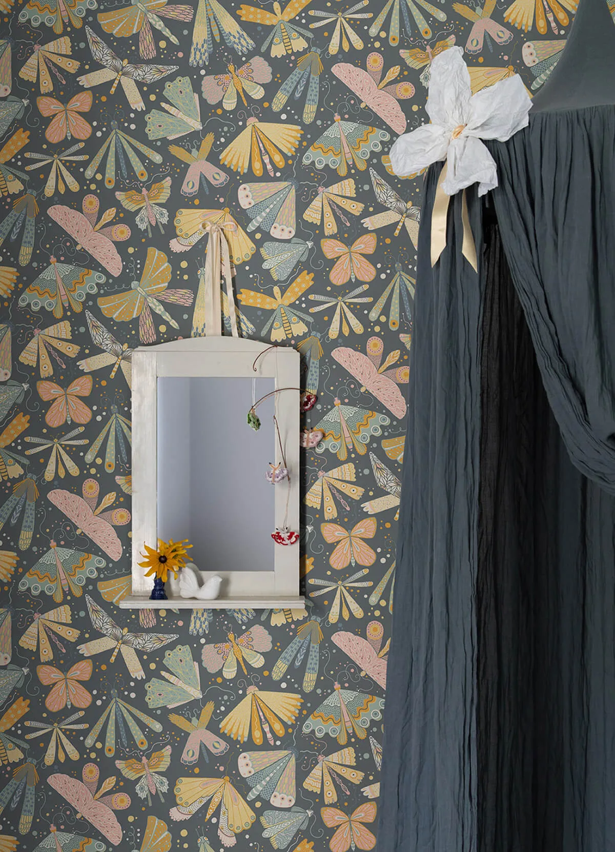 A-Street Prints Flyga wallpaper, color Blue, SKU 4111-63022