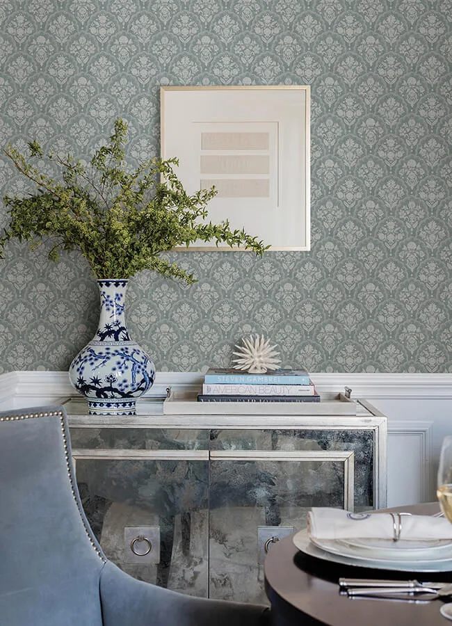 A-Street Prints Frances wallpaper, color Blue, SKU AST6351