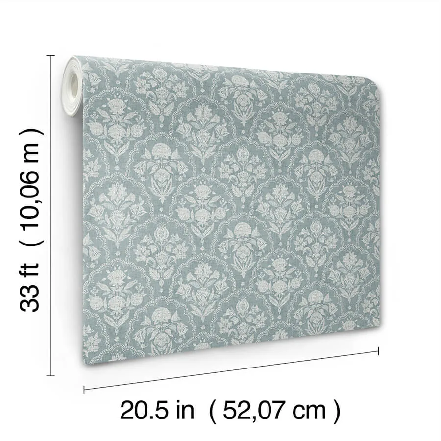 A-Street Prints Frances wallpaper, color Blue, SKU AST6351