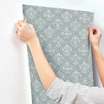 A-Street Prints Frances wallpaper, color Blue, SKU AST6351