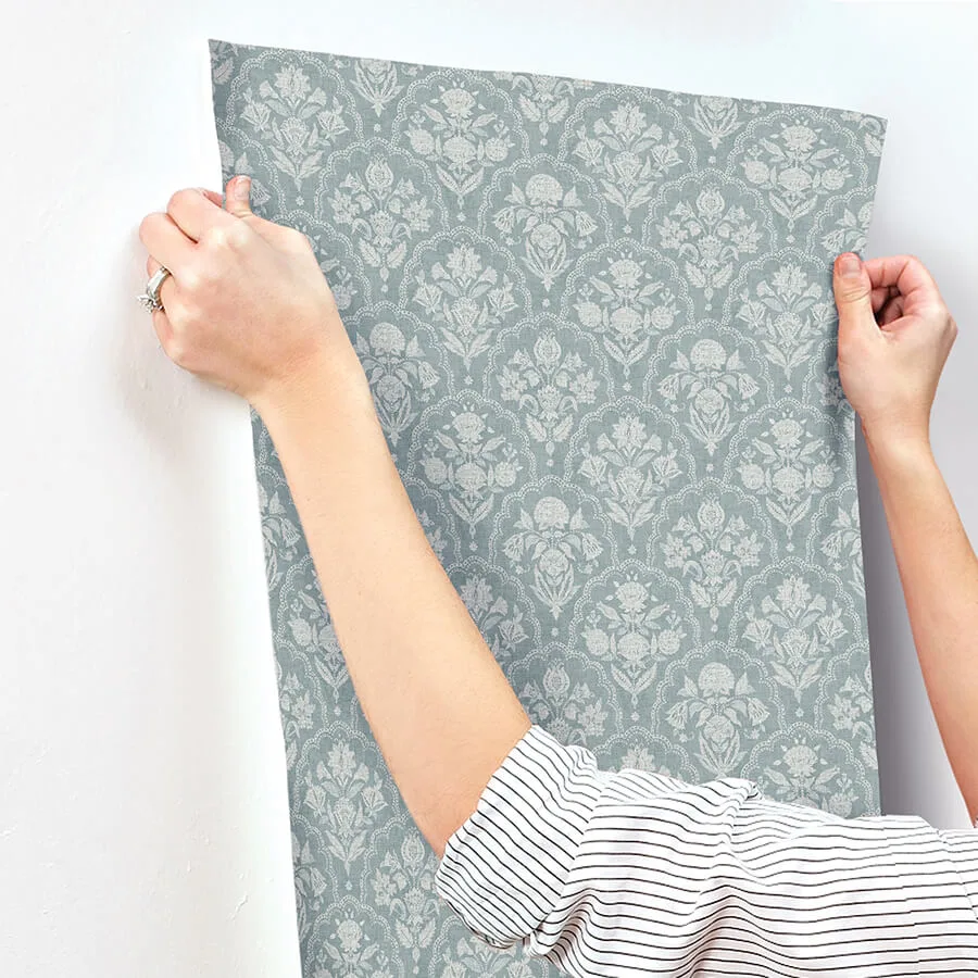 A-Street Prints Frances wallpaper, color Blue, SKU AST6351