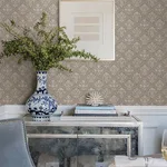 A-Street Prints Frances wallpaper, color Taupe, SKU AST6352