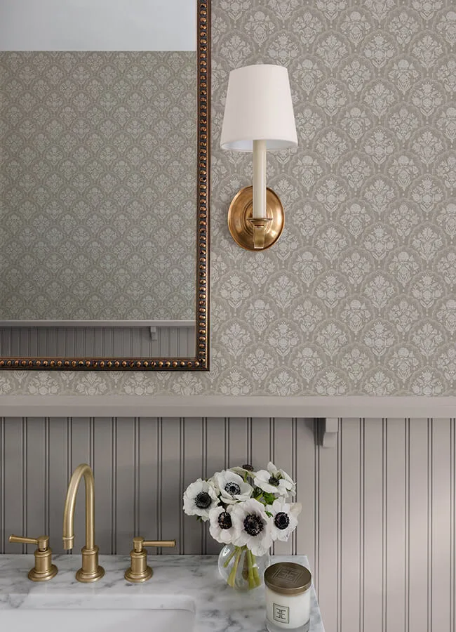 A-Street Prints Frances wallpaper, color Taupe, SKU AST6352