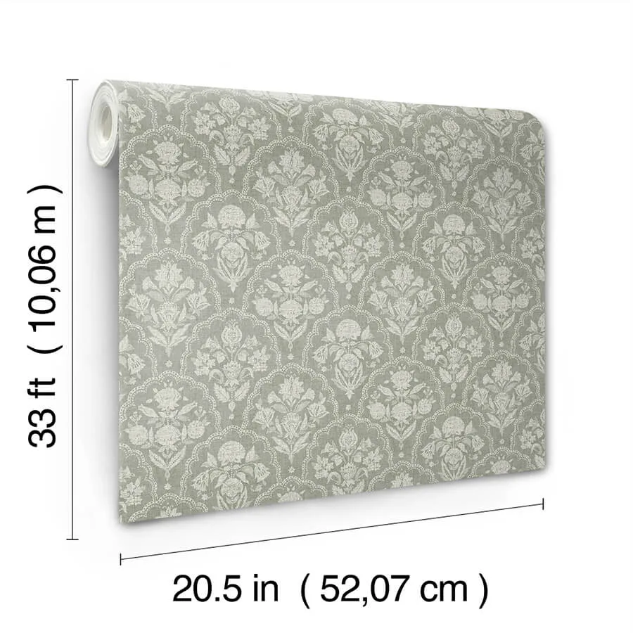 A-Street Prints Frances wallpaper, color Moss, SKU AST6353