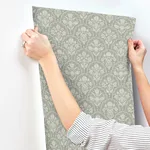 A-Street Prints Frances wallpaper, color Moss, SKU AST6353