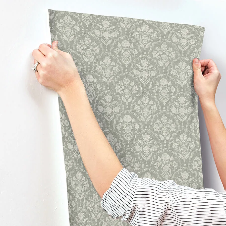 A-Street Prints Frances wallpaper, color Moss, SKU AST6353