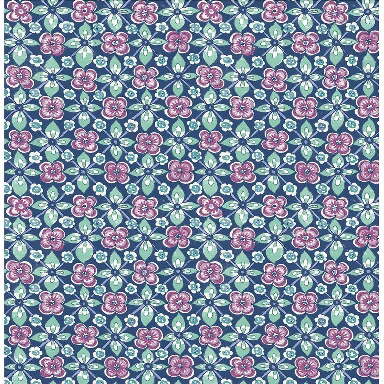 A-Street Prints Free Spirit wallpaper, color Indigo, SKU 1014-001822
