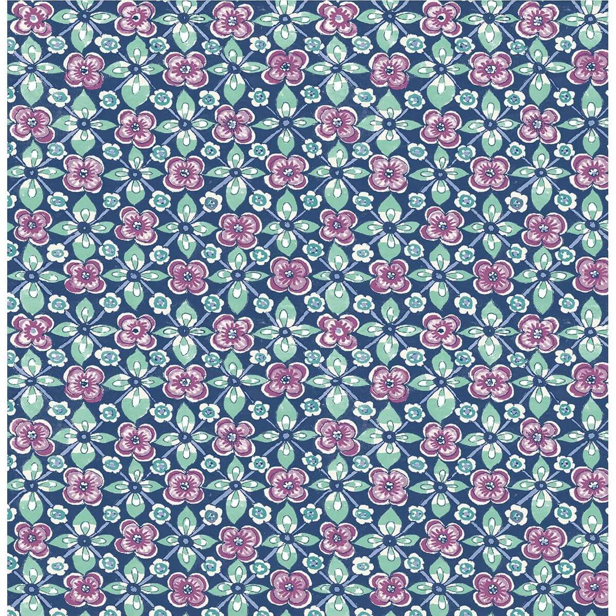 A-Street Prints Free Spirit wallpaper, color Indigo, SKU 1014-001822