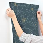 A-Street Prints Gardena wallpaper, color Indigo, SKU 4122-27009