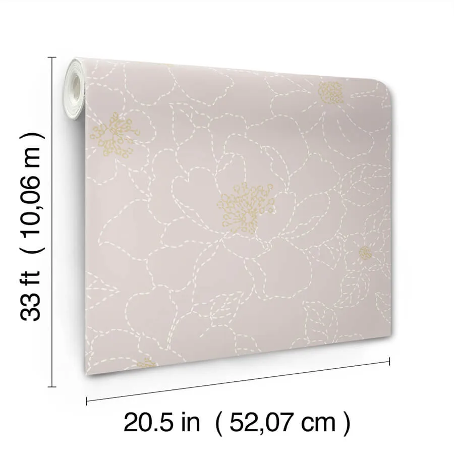 A-Street Prints Gardena wallpaper, color Lavender, SKU 4122-27008