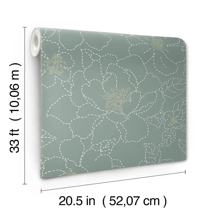 A-Street Prints Gardena - Sea Green Wallpaper | Buy Online A-Street Prints Gardena wallpaper, color Sea Green, SKU 4122-27006