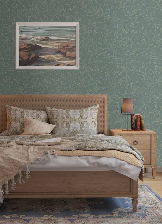 A-Street Prints Gardena wallpaper, color Sea Green, SKU 4122-27006