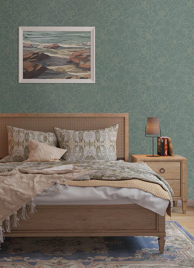 A-Street Prints Gardena - Sea Green Wallpaper | Buy Online A-Street Prints Gardena wallpaper, color Sea Green, SKU 4122-27006
