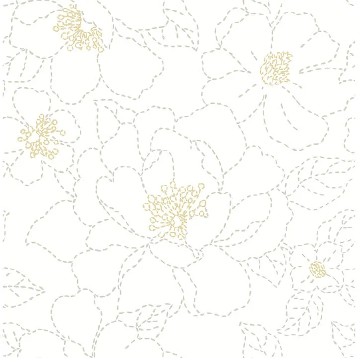 A-Street Prints Gardena wallpaper, color White, SKU 4122-27007