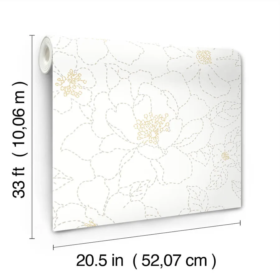 A-Street Prints Gardena - White Wallpaper | Buy Online A-Street Prints Gardena wallpaper, color White, SKU 4122-27007