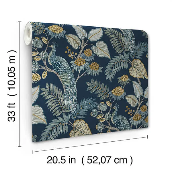 A-Street Prints Geneva - Dark Blue Wallpaper | Buy Online A-Street Prints Geneva wallpaper, color Dark Blue, SKU 4173-27643