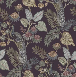 A-Street Prints Geneva wallpaper, color Plum, SKU 4173-27644