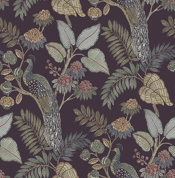 A-Street Prints Geneva wallpaper, color Plum, SKU 4173-27644