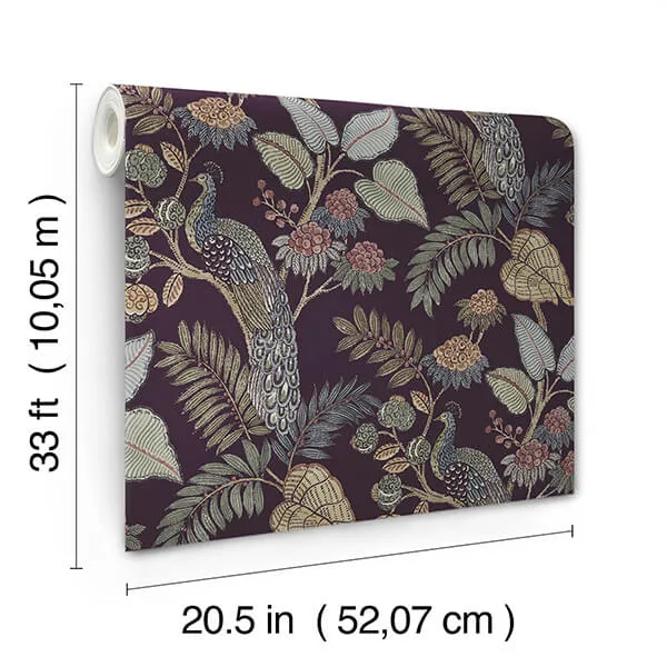 A-Street Prints Geneva - Plum Wallpaper | Buy Online A-Street Prints Geneva wallpaper, color Plum, SKU 4173-27644
