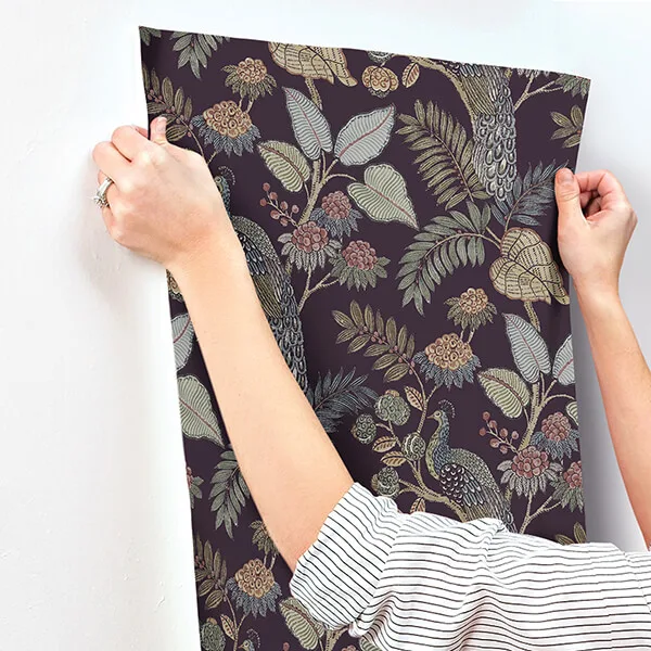 A-Street Prints Geneva - Plum Wallpaper | Buy Online A-Street Prints Geneva wallpaper, color Plum, SKU 4173-27644
