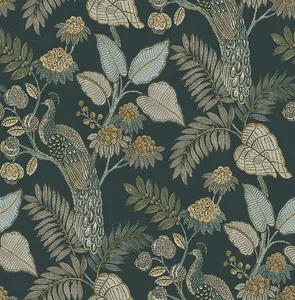 A-Street Prints Geneva wallpaper, color Sea Green, SKU 4173-27645