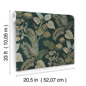 A-Street Prints Geneva wallpaper, color Sea Green, SKU 4173-27645