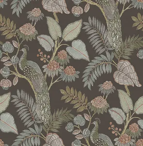 A-Street Prints Geneva wallpaper, color Chocolate, SKU 4173-27647