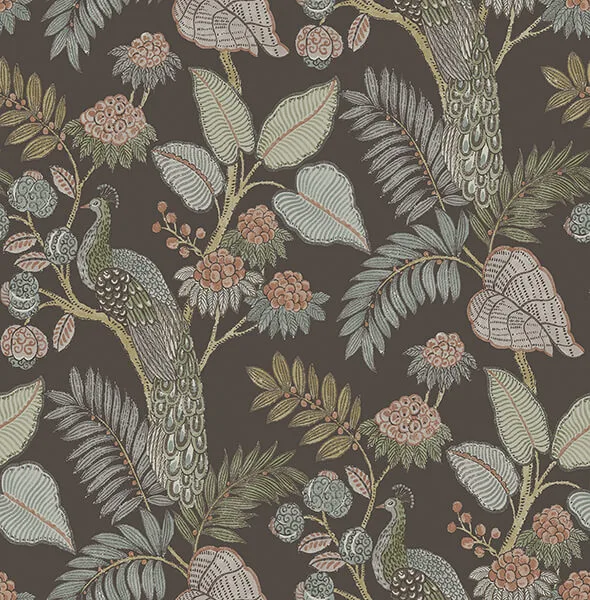 A-Street Prints Geneva wallpaper, color Chocolate, SKU 4173-27647