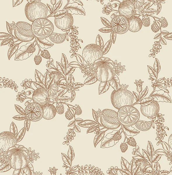 A-Street Prints Gerty wallpaper, color Copper, SKU 4173-27638