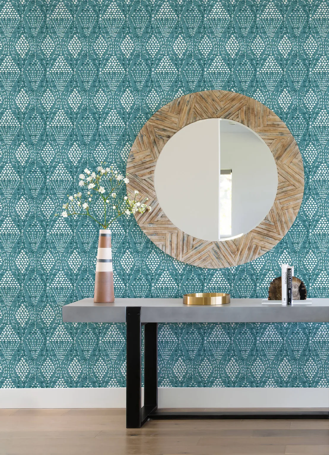 A-Street Prints Grady wallpaper, color Teal, SKU 4081-26318