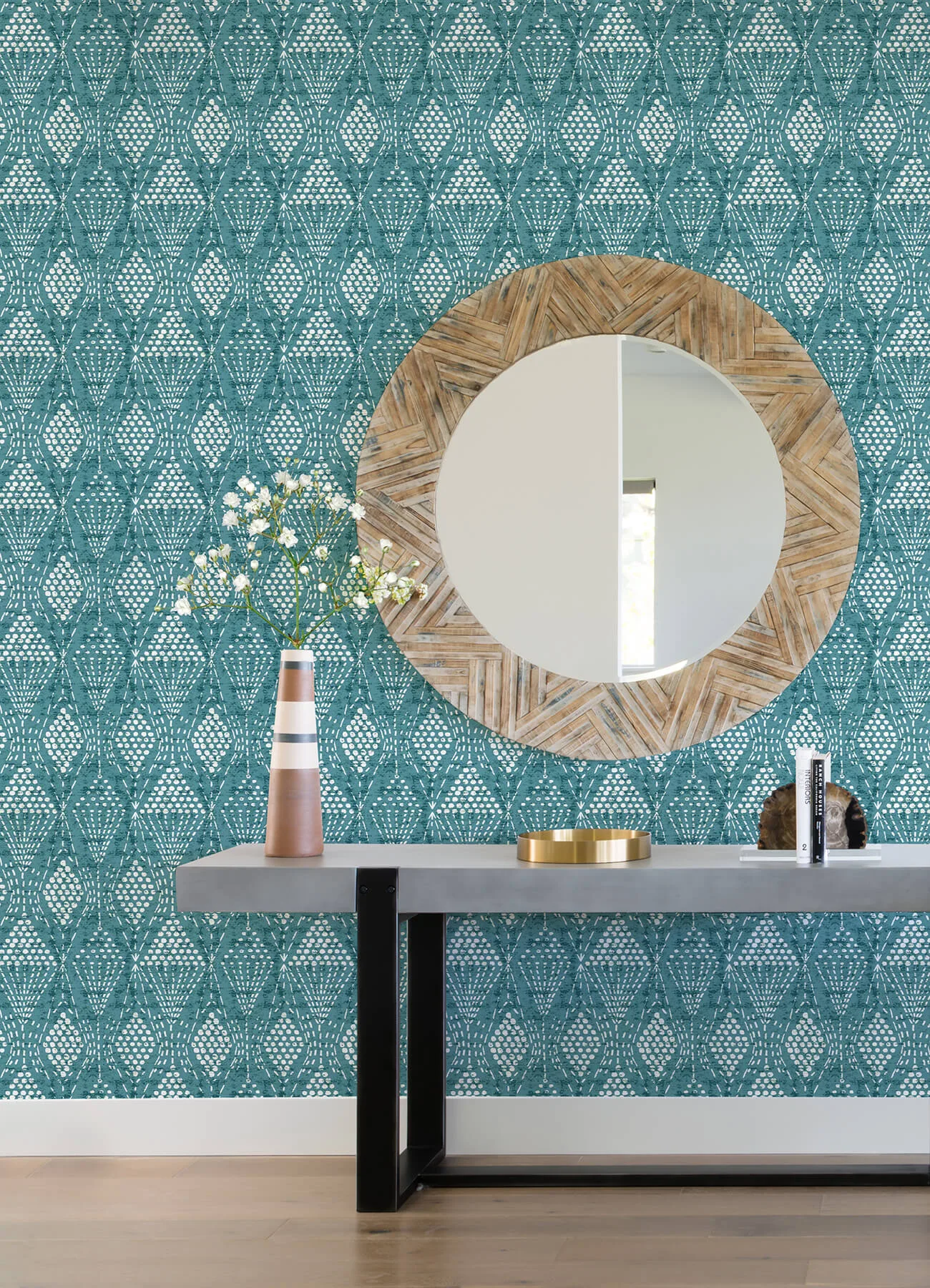 A-Street Prints Grady wallpaper, color Teal, SKU 4081-26318