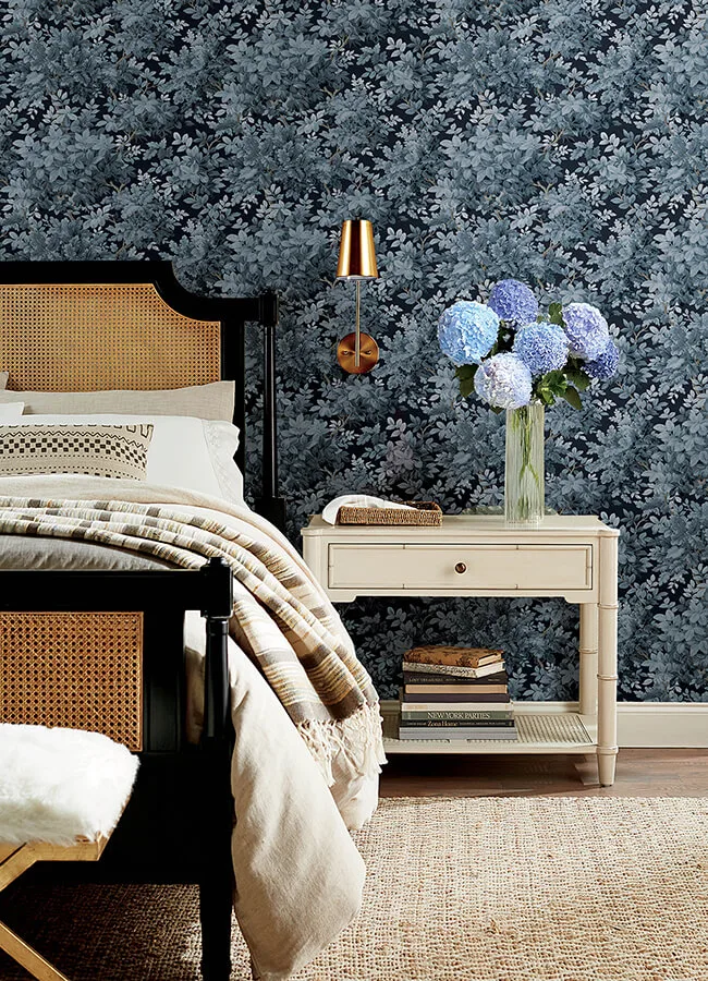A-Street Prints Greenwood wallpaper, color Dark Blue, SKU 4147-80003