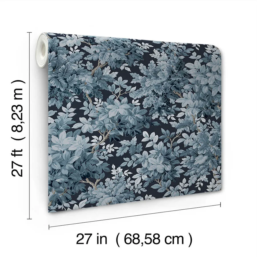 A-Street Prints Greenwood wallpaper, color Dark Blue, SKU 4147-80003