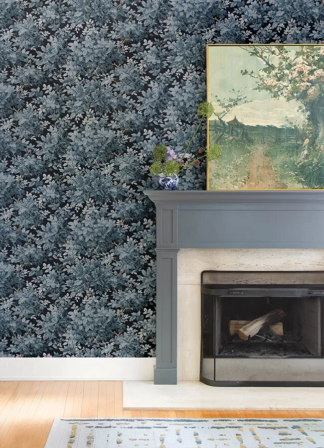 A-Street Prints Greenwood wallpaper, color Dark Blue, SKU 4147-80003