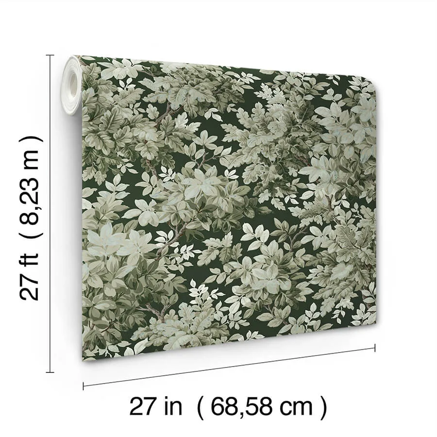 A-Street Prints Greenwood wallpaper, color Dark Green, SKU 4147-80004