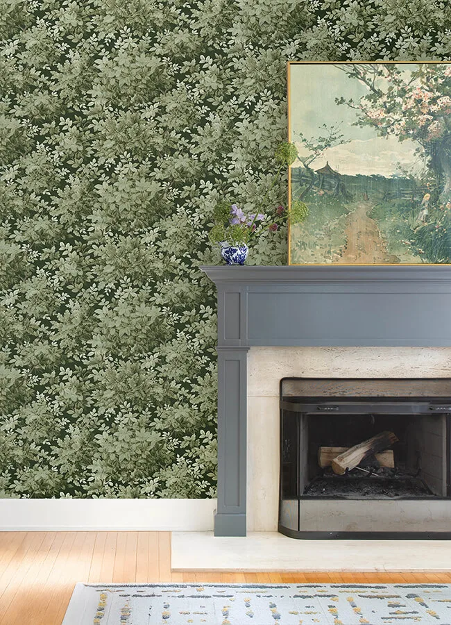 A-Street Prints Greenwood wallpaper, color Dark Green, SKU 4147-80004