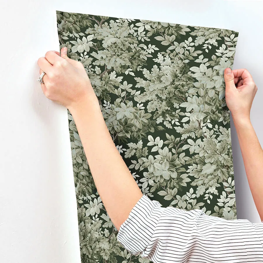 A-Street Prints Greenwood wallpaper, color Dark Green, SKU 4147-80004