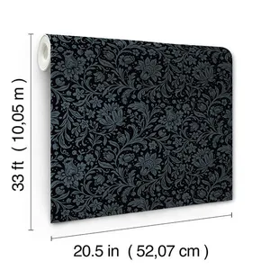 A-Street Prints Hague wallpaper, color Dark Blue, SKU 4173-27626