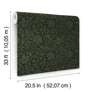 A-Street Prints Hague wallpaper, color Dark Green, SKU 4173-27628