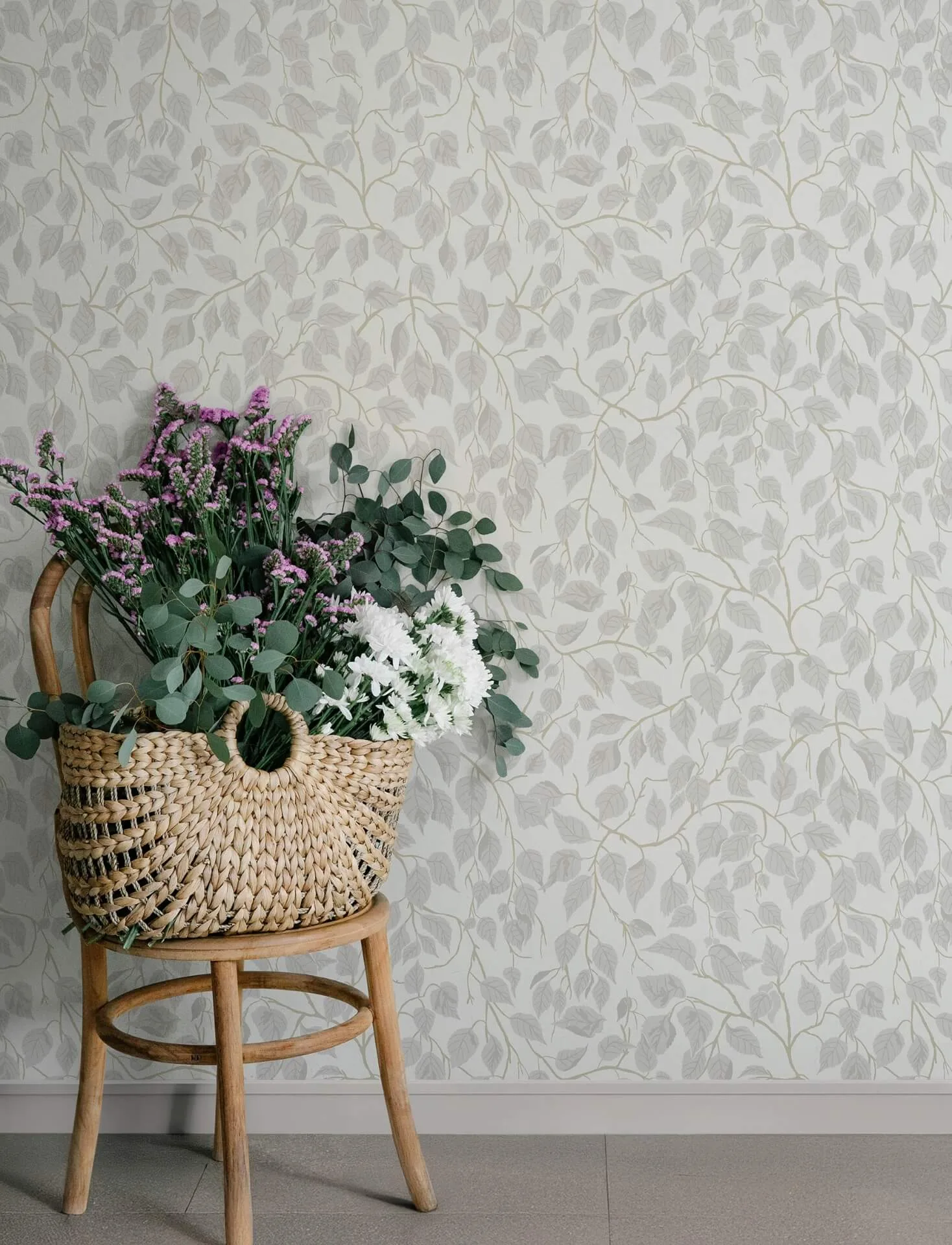 A-Street Prints Hängbjörk - Dove Wallpaper | Buy Online A-Street Prints Hängbjörk wallpaper, color Dove, SKU 4201-20106