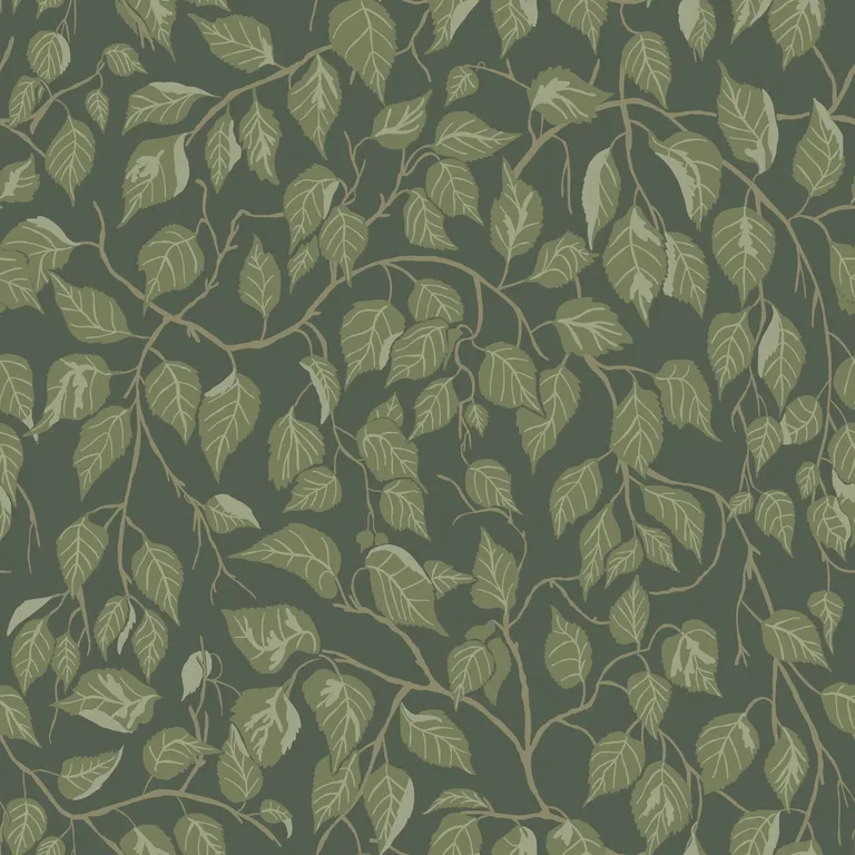 A-Street Prints Hängbjörk wallpaper, color Evergreen, SKU 4201-20108