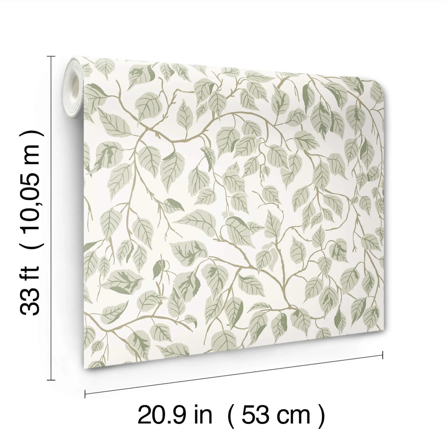 A-Street Prints Hängbjörk wallpaper, color Sage, SKU 4201-20107