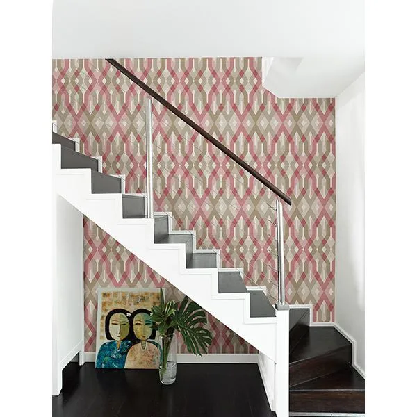 A-Street Prints Harbour wallpaper, color Pink, SKU 2656-004041