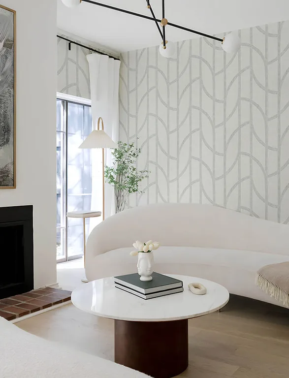 A-Street Prints Harlow wallpaper, color Silver, SKU 4141-27138