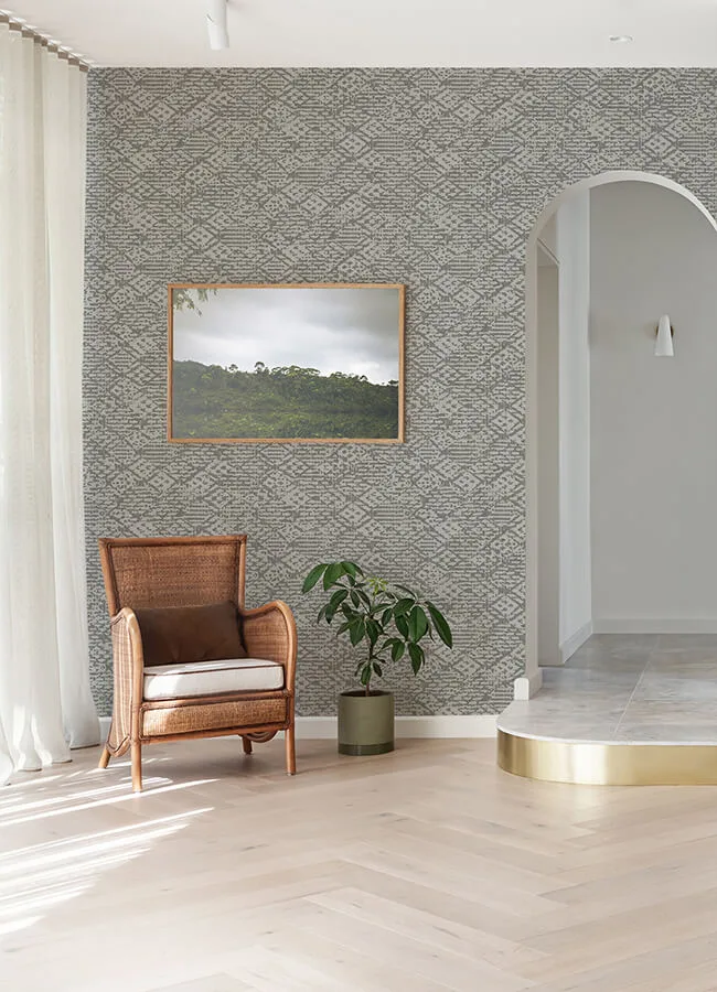 A-Street Prints Helene wallpaper, color Pewter, SKU 4105-86621